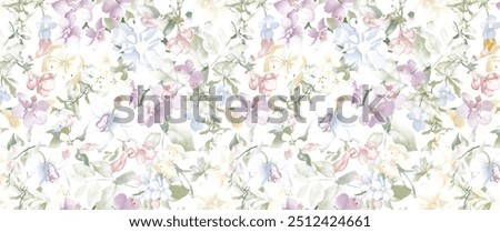 Similar – Image, Stock Photo Fabric pattern with flowers, branches and plants of an old armchair in the bulky waste