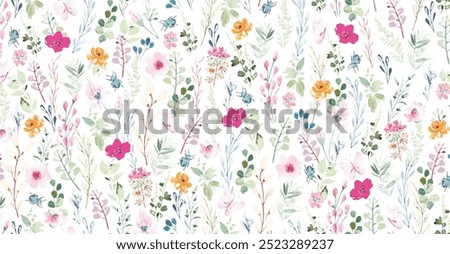 Similar – Image, Stock Photo floral pattern Curtain