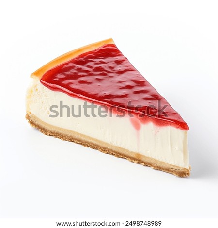 Similar – Image, Stock Photo Delicious cheesecake with strawberries on plate