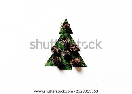 Similar – Image, Stock Photo Apples with pine cones in a vase