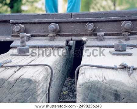 Similar – Image, Stock Photo Old railway tracks in the forest