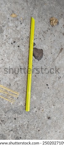 Similar – Image, Stock Photo Plastic straws thrown in ocean. Pollution concept. Flat lay on pink background