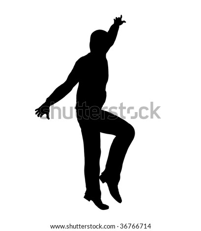 Urban Male Dancer Silhouette On A White Background Stock Photo 36766714 ...