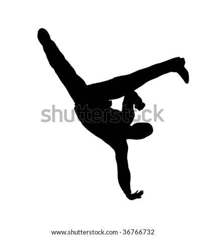 Urban Male Dancer Silhouette On A White Background Stock Photo 36766732 ...