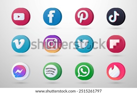 Social Media Logo Set Social Media Logo Set Social Media Logo Set