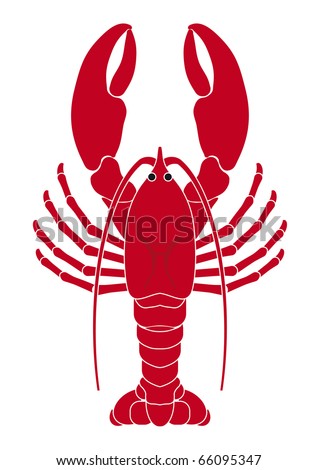 vector lobster clip art logo illustration isolated on white background