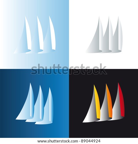 vector sailing boat or sail icon