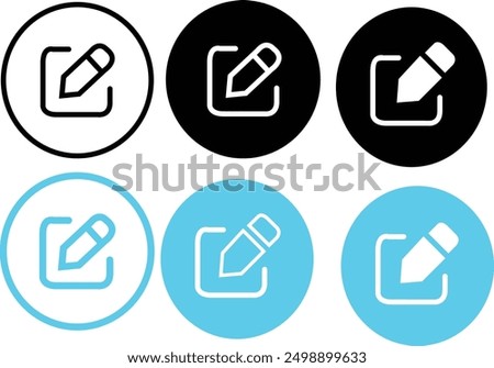  Edit pen icon, create modify pen sign button, Pencil icon, sign up icon - editing text file document icons. Notepad edit document with pen icon. Editable stroke with transparent background.