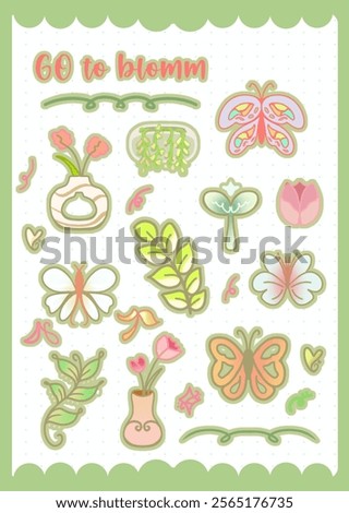 Similar – Image, Stock Photo Assorted plants and flowers in pots on table