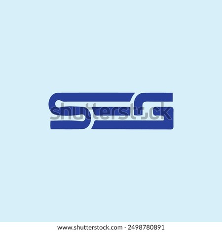 letters seg text logo design vector