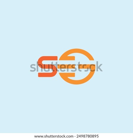 letters seg text logo design vector