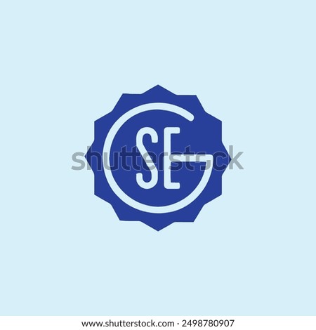 letters seg text logo design vector