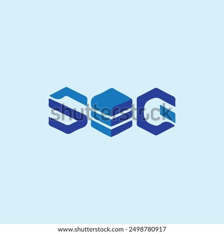 letters seg text logo design vector