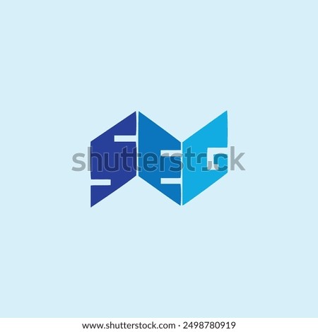 letters seg text logo design vector