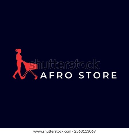 afro fashion store logo design vector