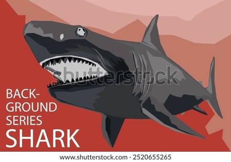 background shark attack in invert mode