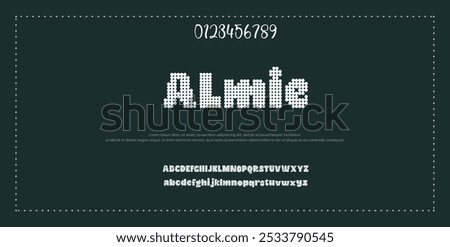 Creative Outline Double line monogram alphabet and tech fonts. Lines font regular uppercase and lowercase. Vector illustration.