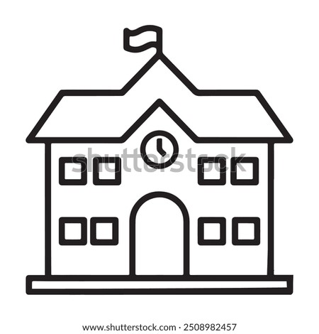 School building icon symbol template. vector, eps 10