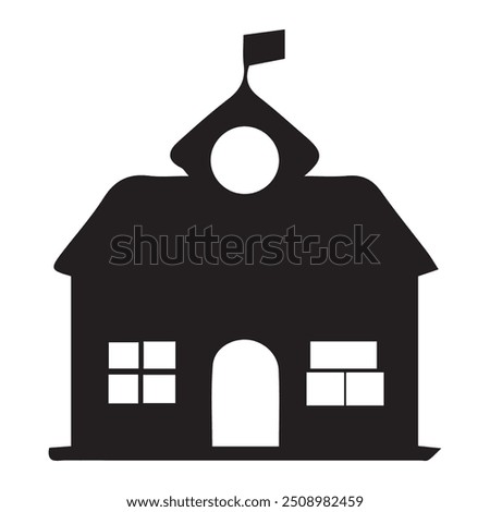 School building icon symbol template. vector, eps 10