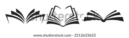 Open Book icon, Symbol, Logo Vector Illustration. Eps 10