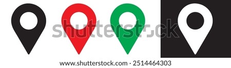 Location map pin icon symbol set. vector illustration. Eps 10