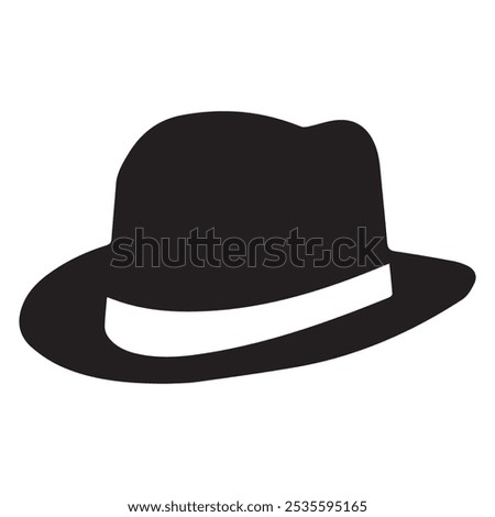 Fedora Hat icon, gentleman's hat. Vector illustration. Eps 10