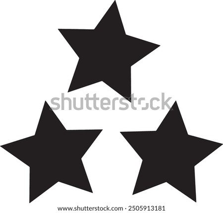 three stars vector icon arts