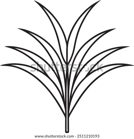 napier grass vector silhouettes icon