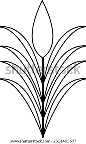 napier grass vector silhouettes icon art