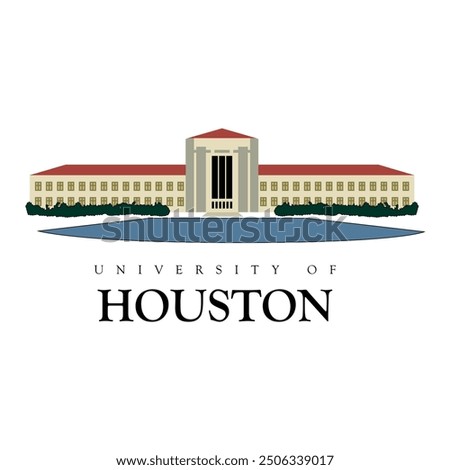 university of houston main building, business building consultant, creative court design emblem, estate financial graphic home, housing icon idea and illustration