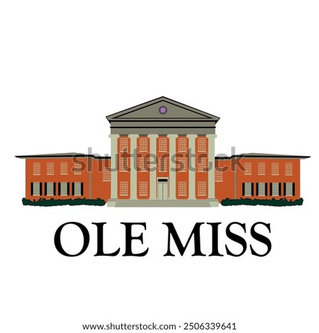 Ole miss university, college building and food education, public research school, ncaa, architectural column, educational entrance sign, exterior designing and famous place, historic landmark