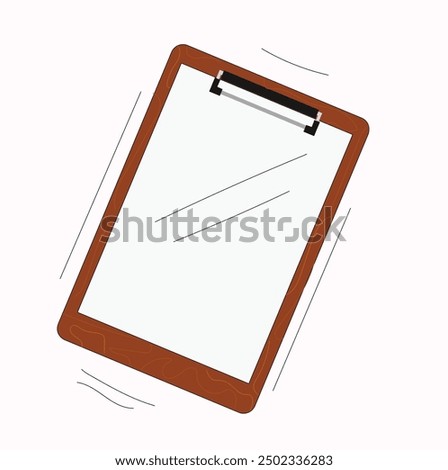 wood clipboard.Wood clipboard with blank paper sheet