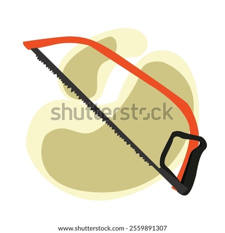 handsaw sharp carpentry tool with handles set realistic vector illustration.