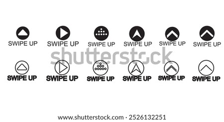 
Swipe right icon design. Slide finger icon in trendy silhouette style design. Vector illustration eps 10