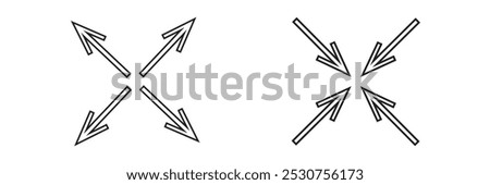 compress arrows alt vector icon eps 10