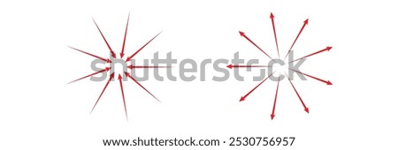 Compress arrow alt icon or sign and Compress arrow symbol vector eps 10