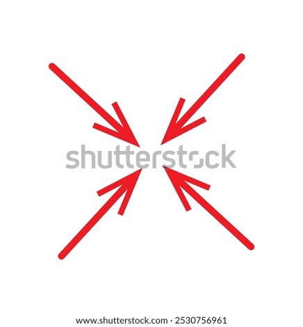 Compress arrow alt icon or sign and Compress arrow symbol vector eps 10