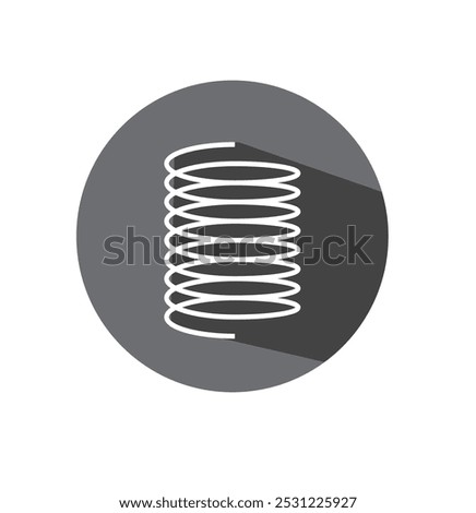 Coil spring object icon. Outline coil spring object vector icon for web design isolated on white background eps 10