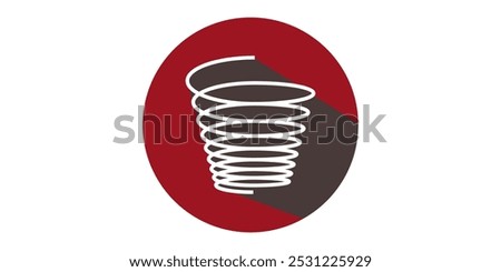 Coil spring object icon. Outline coil spring object vector icon for web design isolated on white background eps 10