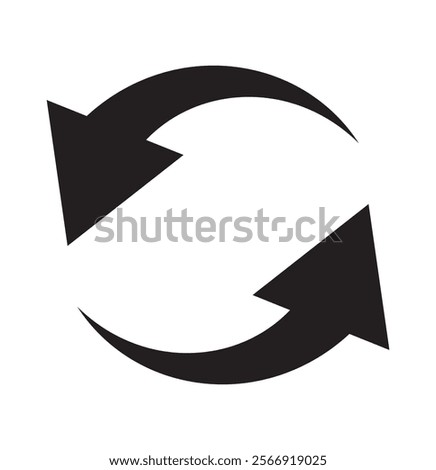 Refresh, Sync arrows vector icon. filled flat sign for mobile concept and web design. Loading Arrows glyph icon. Reload, Update symbol . 9