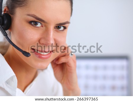portrait of a customer service agent sitting at office