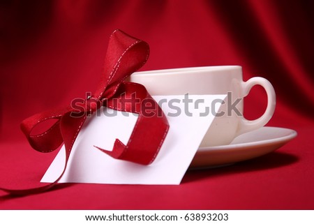 Cup and note card