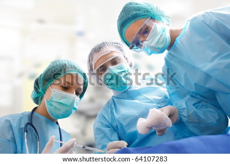Group of surgeons
