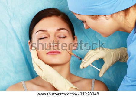 Cosmetic medicine. Injection