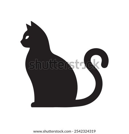 cat silhouette vector illustration isolated