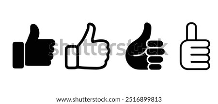 Thumb Up Icon Thumps Up like Icons Pack Vector