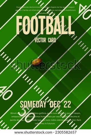 American football vector template flyer with copy space