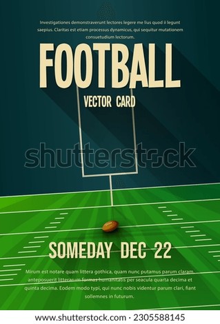 American football vector template flyer with copy space