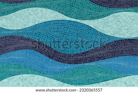 Waves background, vector illustration graphic mosaic