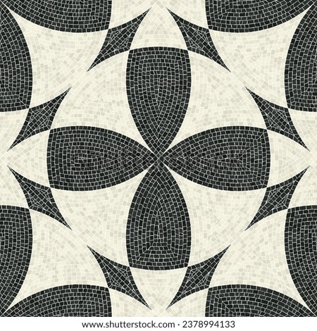 Mosaic tiles, repeating pattern. Vector template